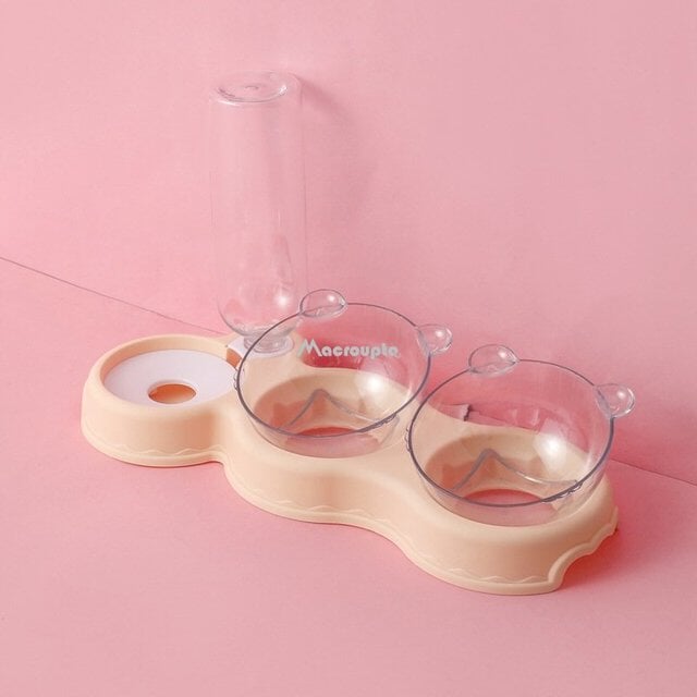 3 in 1 Pet Food and Water Bowl Set Pet Bowls, Feeders & Waterers Best Pet Store Pink 3 in 1