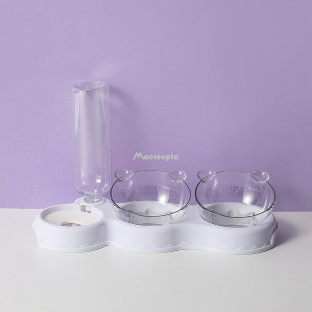 3 in 1 Pet Food and Water Bowl Set Pet Bowls, Feeders & Waterers Best Pet Store White 3 in 1