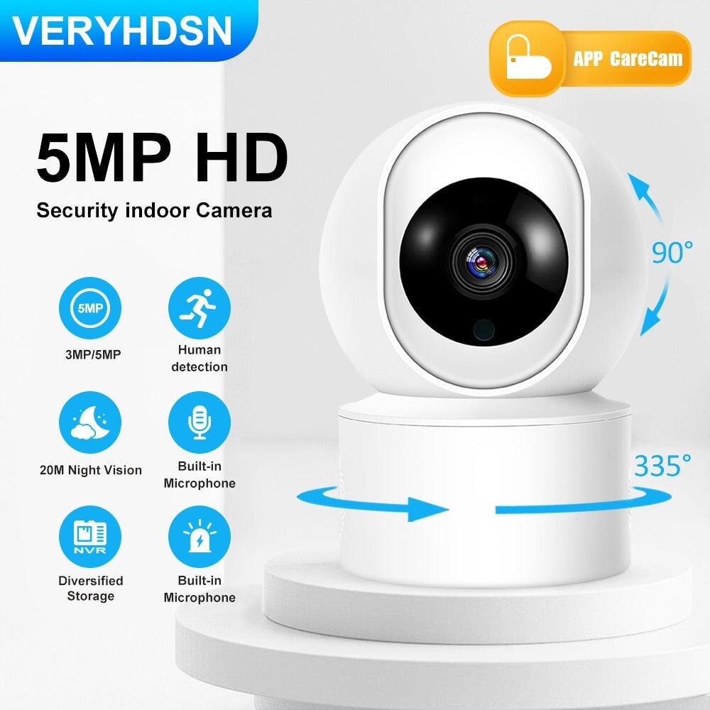 5MP HD WiFi Pet Camera With Live Video Calling Surveillance Cameras Best Pet Store
