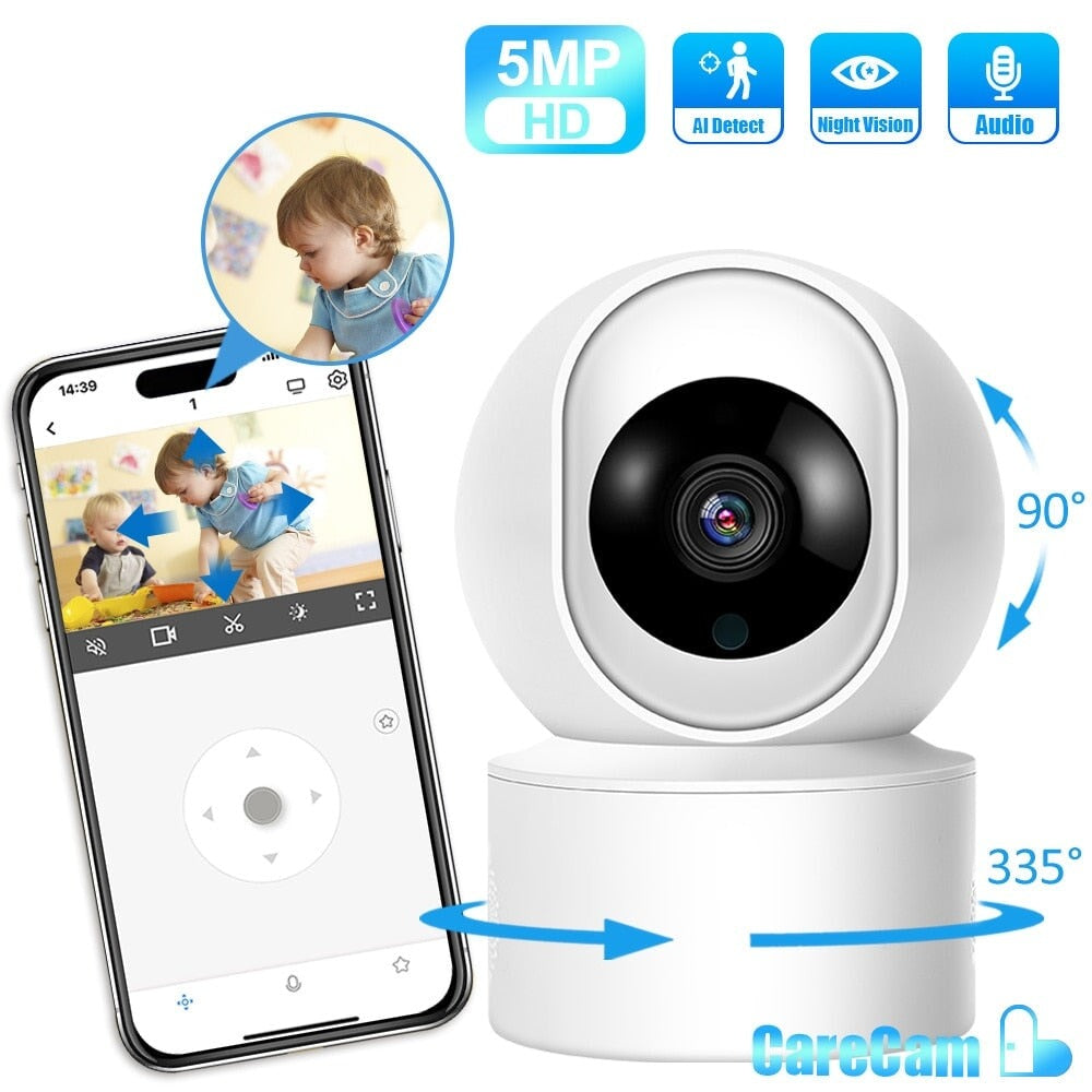 5MP HD WiFi Pet Camera With Live Video Calling Surveillance Cameras Best Pet Store