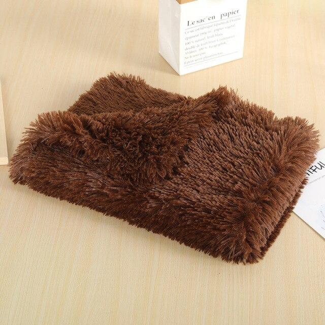 Fluffy Pet Blanket 15 Colours! Dog Beds Best Pet Store Chocolate Small