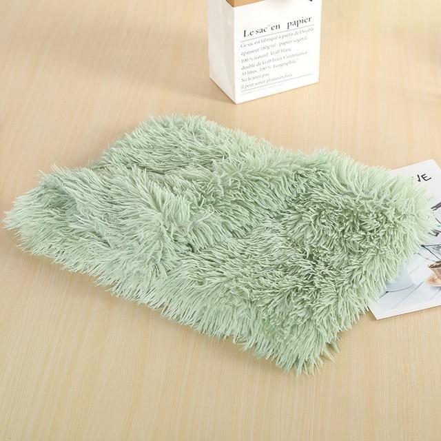 Fluffy Pet Blanket 15 Colours! Dog Beds Best Pet Store Light Green Small