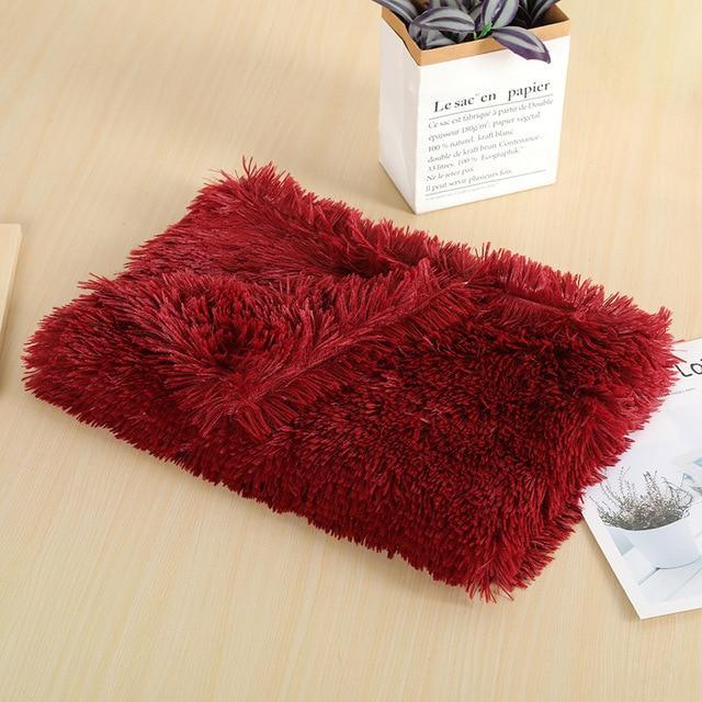 Fluffy Pet Blanket 15 Colours! Dog Beds Best Pet Store Red Small
