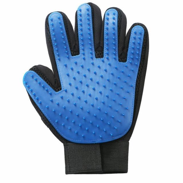 Pet Grooming Glove Brush Pet Combs & Brushes Best Pet Store Blue Left Hand