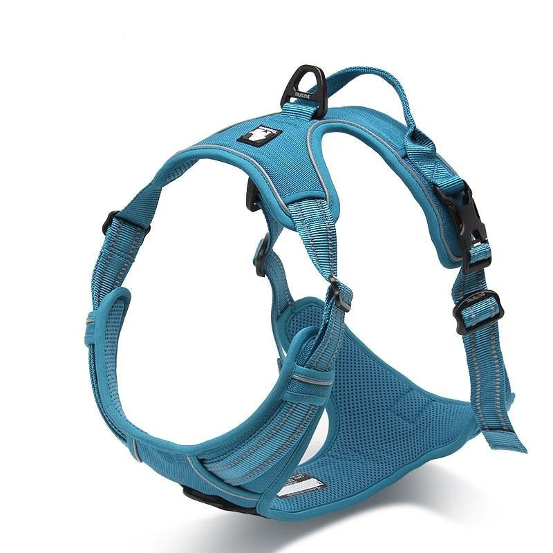 Reflective Dog Harness With Front and Back Clip Pet Collars & Harnesses Best Pet Store Blue X Small