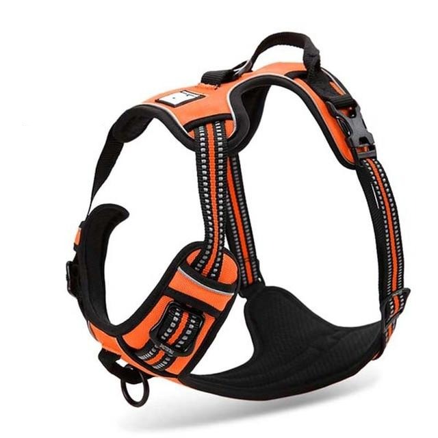 Reflective Dog Harness With Front and Back Clip Pet Collars & Harnesses Best Pet Store Orange X Small