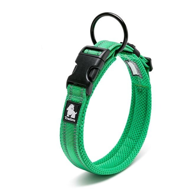 Reflective Mesh Padded Dog Collar Pet Collars & Harnesses Best Pet Store Green XX Small