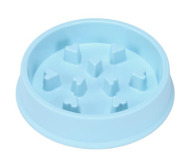 Slow Feeder Puzzle Pet Food Bowl Pet Bowls, Feeders & Waterers Best Pet Store Blue Dashes