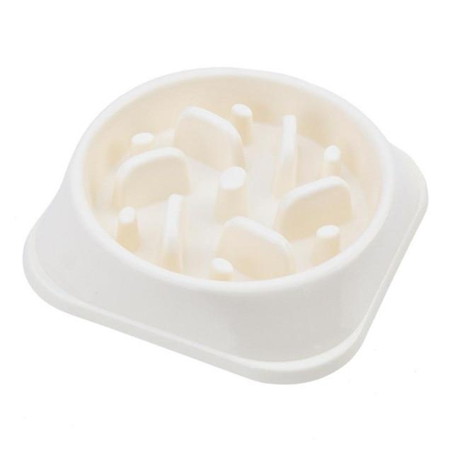 Slow Feeder Puzzle Pet Food Bowl Pet Bowls, Feeders & Waterers Best Pet Store White Classic