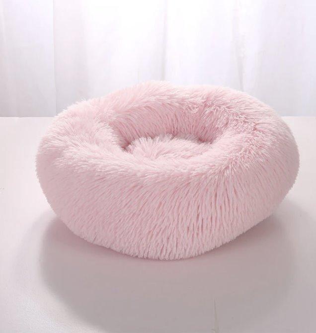 Soft and Fluffy Plush Calming Pet Bed With Removable Cover Dog Beds Best Pet Store Pink Small 50CM