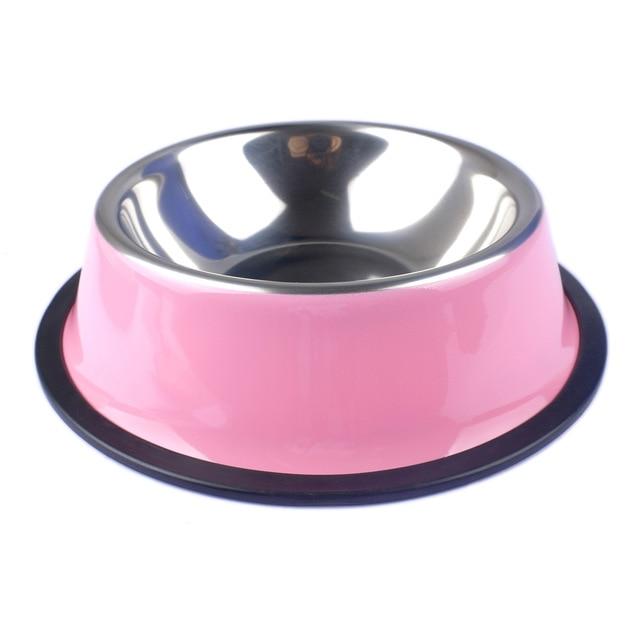 Stainless Steel Pet Food and Water Bowl 4 Colours! Pet Bowls, Feeders & Waterers Best Pet Store Pink Small