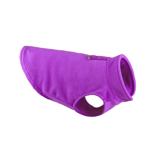 Warm Fleece Pet Coat Dog Apparel Best Pet Store Purple Small