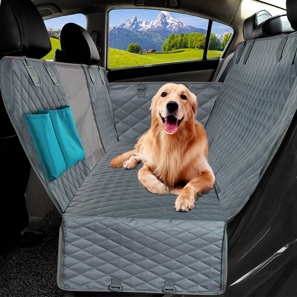 Waterproof Pet Car Back Seat Protector With Mesh Pocket Pet Carriers & Crates Best Pet Store