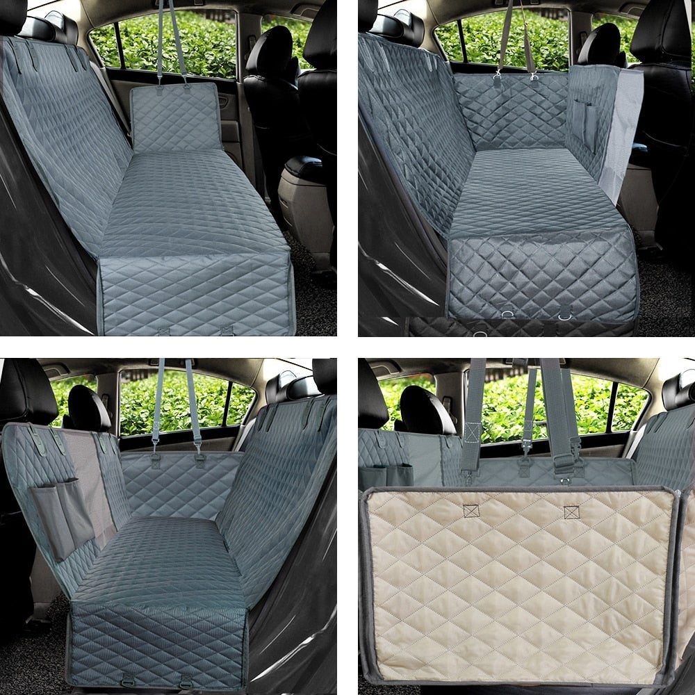 Waterproof Pet Car Back Seat Protector With Mesh Pocket Pet Carriers & Crates Best Pet Store