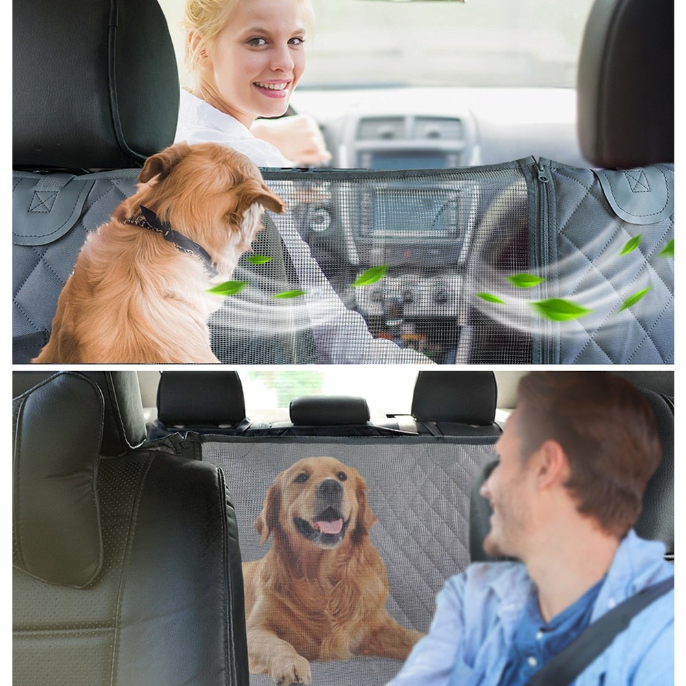 Waterproof Pet Car Back Seat Protector With Mesh Pocket Pet Carriers & Crates Best Pet Store