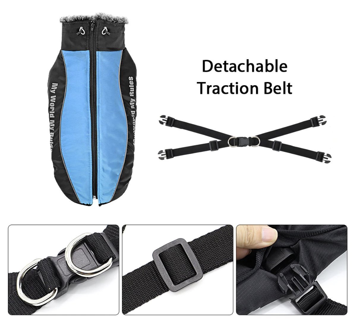 Waterproof Winter Thick Dog Coat With Harness Dog Apparel Best Pet Store