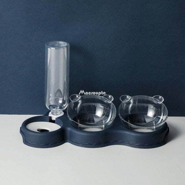 3 in 1 Pet Food and Water Bowl Set Pet Bowls, Feeders & Waterers Best Pet Store Dark Blue 3 in 1 