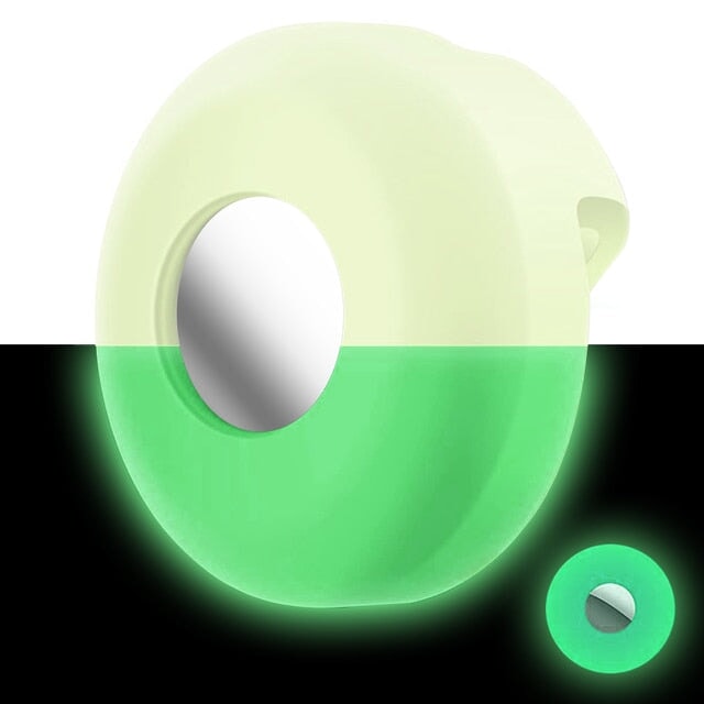 AirTag Pet Collar Silicone Protective Case ID Tags Best Pet Store Fluorescent Green 