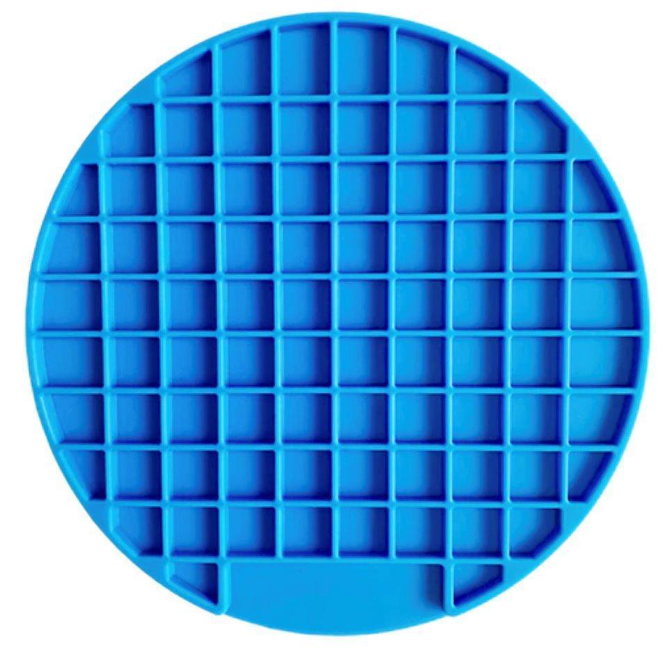 Dog Lick Pad Mat Pet Training Clickers &amp; Treat Dispensers Best Pet Store Round Blue 