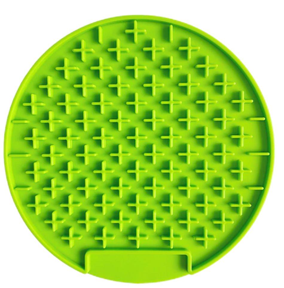 Dog Lick Pad Mat Pet Training Clickers &amp; Treat Dispensers Best Pet Store Round Green 