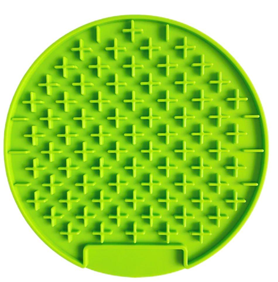 Dog Lick Pad Mat Pet Training Clickers & Treat Dispensers Best Pet Store Round Green 