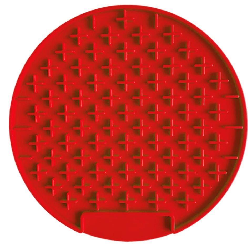 Dog Lick Pad Mat Pet Training Clickers &amp; Treat Dispensers Best Pet Store Round Red 
