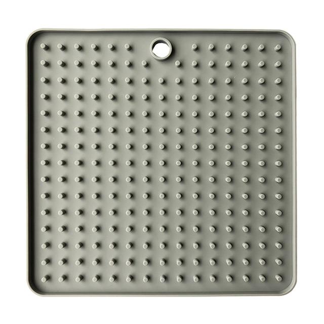 Dog Lick Pad Mat Pet Training Clickers &amp; Treat Dispensers Best Pet Store Square Grey 