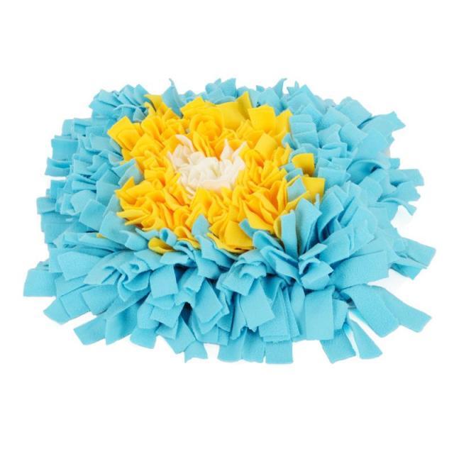 Handmade Dog Snuffle Mat Pet Training Clickers &amp; Treat Dispensers Best Pet Store Blue Yellow White 