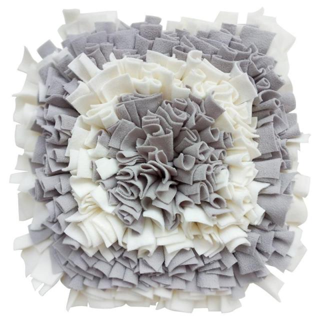 Handmade Dog Snuffle Mat Pet Training Clickers &amp; Treat Dispensers Best Pet Store Grey and White 