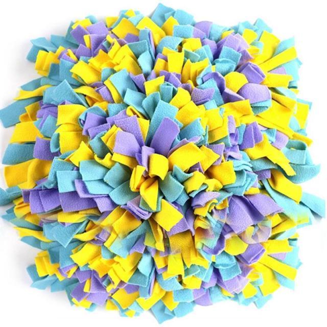 Handmade Dog Snuffle Mat Pet Training Clickers &amp; Treat Dispensers Best Pet Store Purple Blue Yellow 