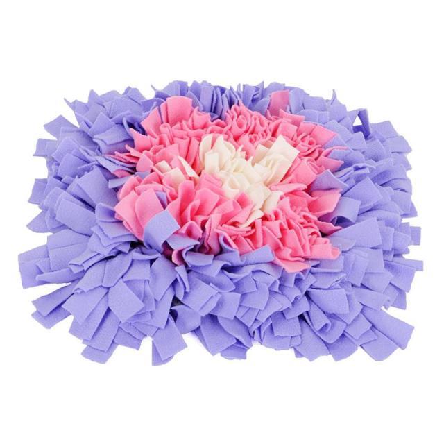 Handmade Dog Snuffle Mat Pet Training Clickers &amp; Treat Dispensers Best Pet Store Purple Pink White 