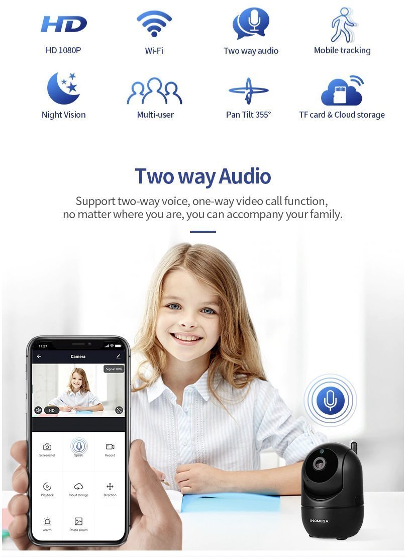 HD WiFi Pet Camera With Live Video Calling Surveillance Cameras Best Pet Store 