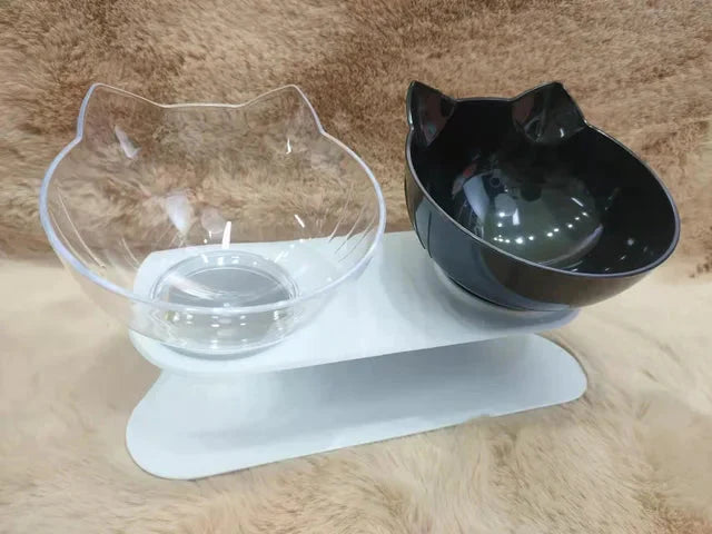 Non-Slip Double Cat Bowls Pet Bowls, Feeders & Waterers Best Pet Store 