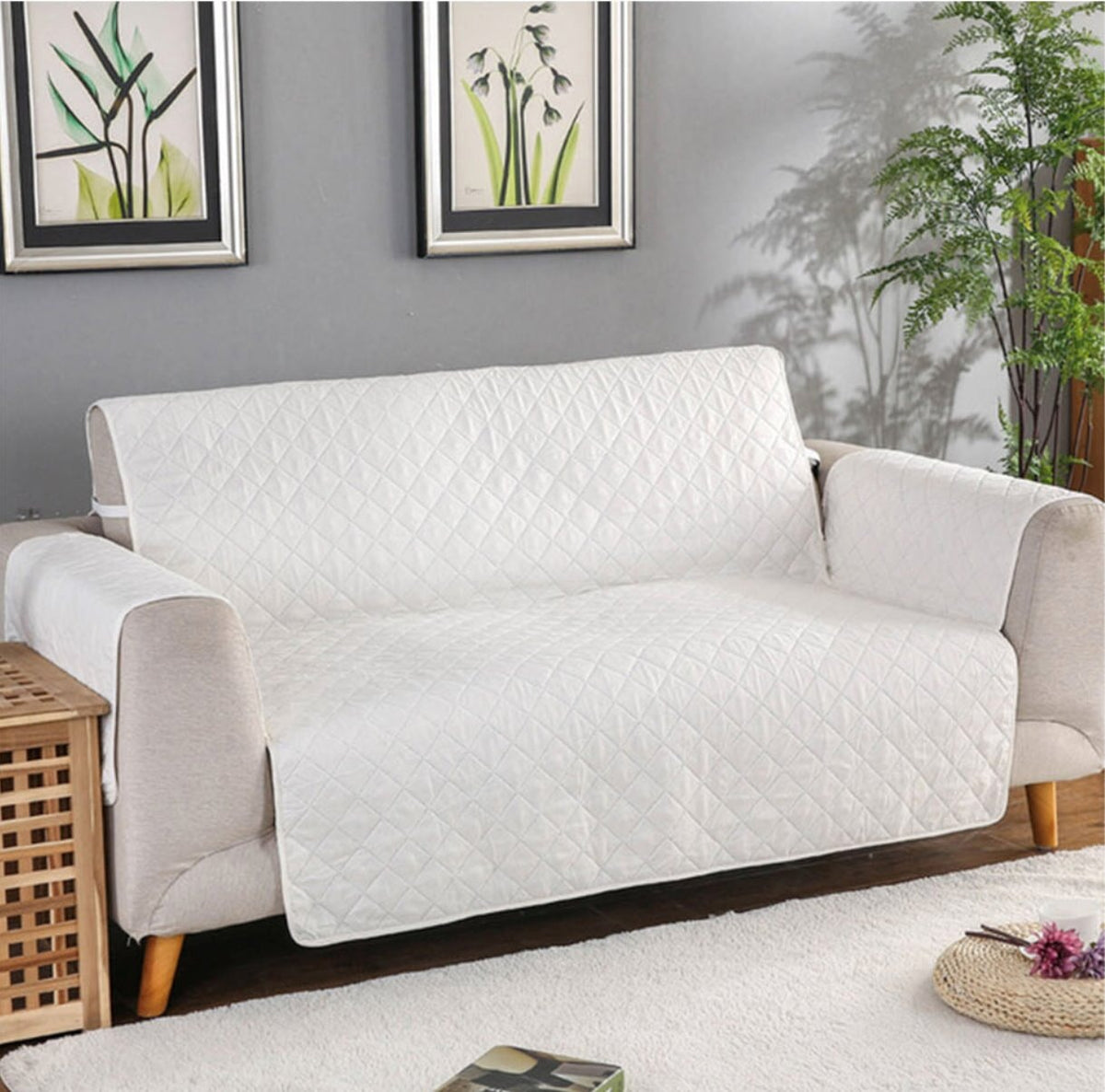 Pet Sofa Protector Sofa Covers Best Pet Store White One Seater 55cm x 196cm 
