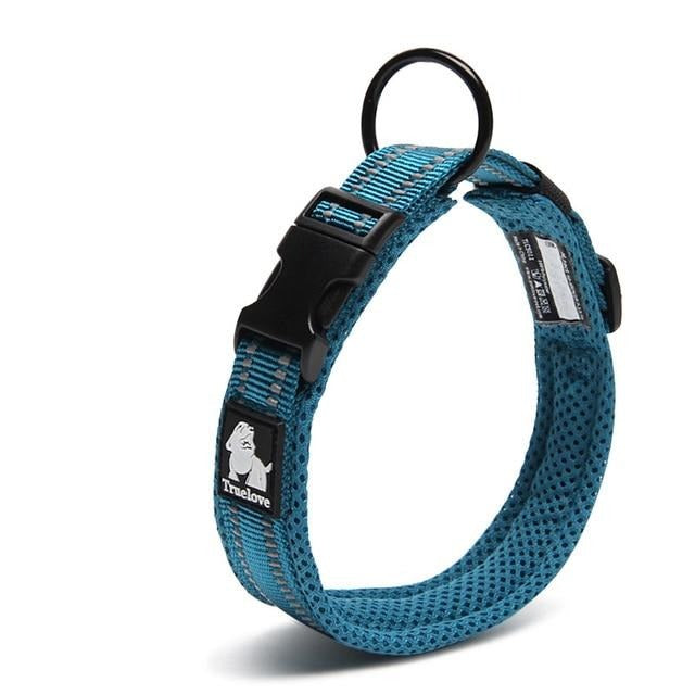 Reflective Mesh Padded Dog Collar Pet Collars & Harnesses Best Pet Store Blue XX Small 