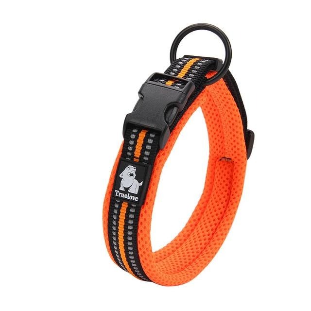 Reflective Mesh Padded Dog Collar Pet Collars & Harnesses Best Pet Store Orange XX Small 