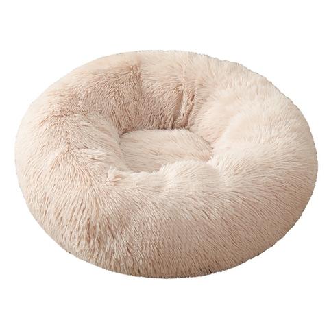 Soft and Fluffy Plush Calming Pet Bed Dog Beds Best Pet Store Cream Small 50CM 
