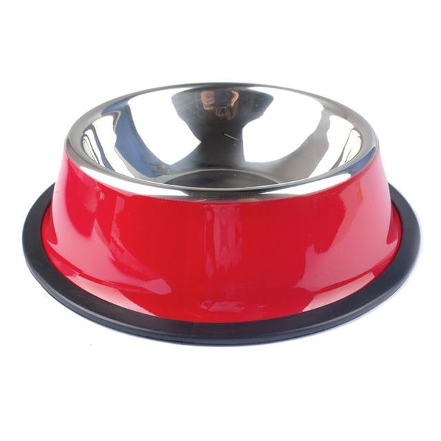 Stainless Steel Pet Food and Water Bowl 4 Colours! Pet Bowls, Feeders & Waterers Best Pet Store Red Small 