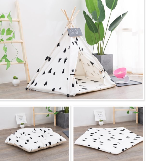 TeePee Tent Pet Bed - 7 Designs! Dog Beds Best Pet Store 