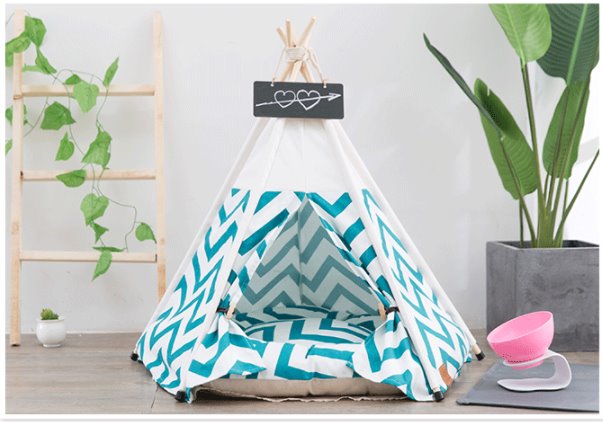TeePee Tent Pet Bed - 7 Designs! Dog Beds Best Pet Store 