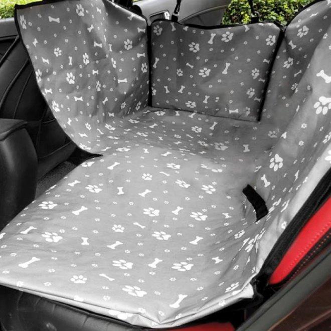 Waterproof Pet Car Back Seat Protector Pet Carriers & Crates Best Pet Store Grey Bones 