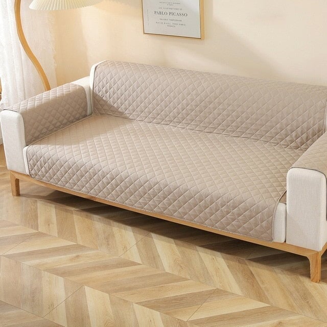 Waterproof Pet Sofa Protector Sofa Covers Best Pet Store Dark Cream One Seater 55cm x 196cm 