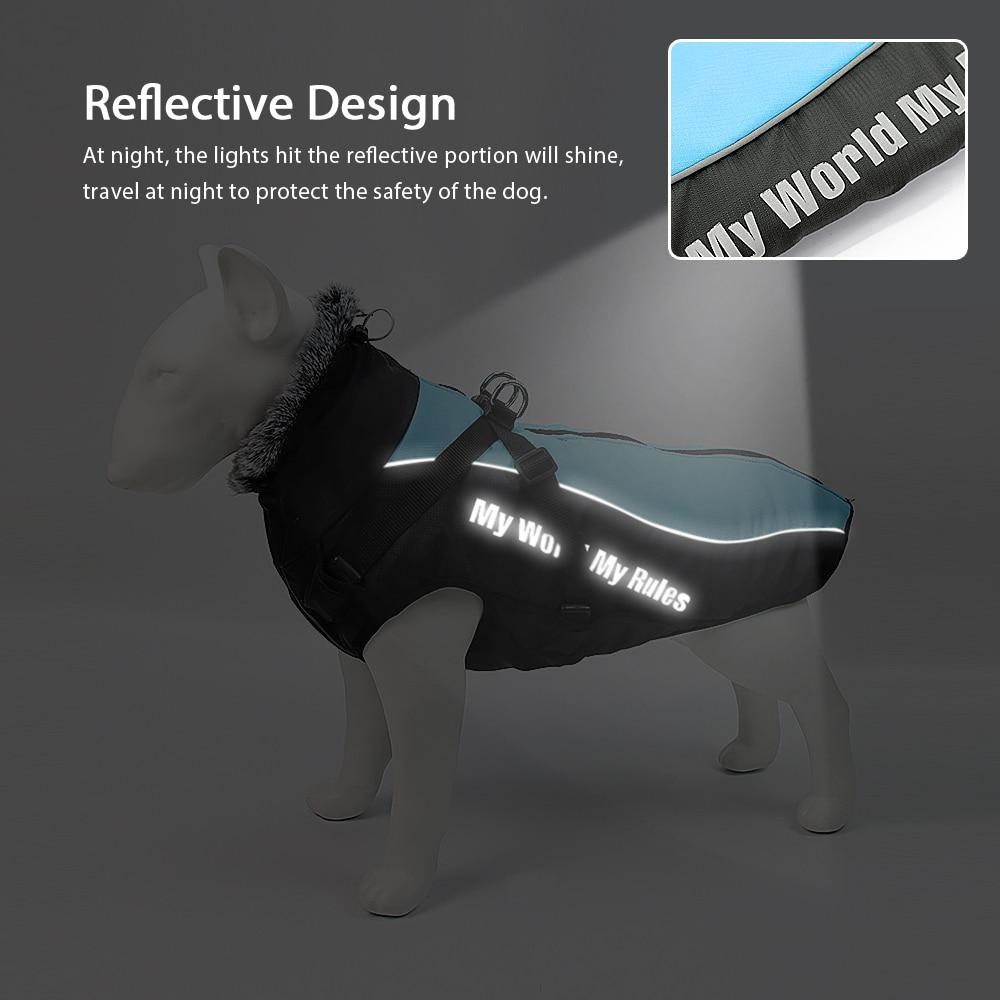 Waterproof Winter Thick Dog Coat With Harness Dog Apparel Best Pet Store 